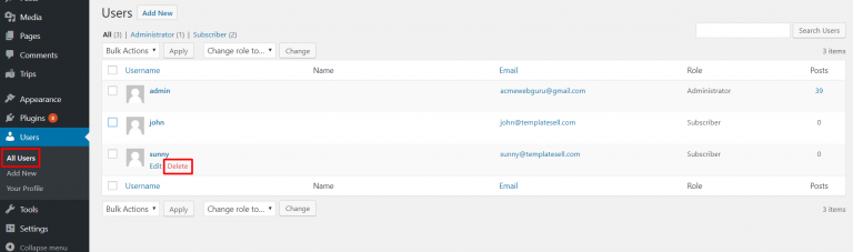 How to add new users and edit existing users on your WordPress website