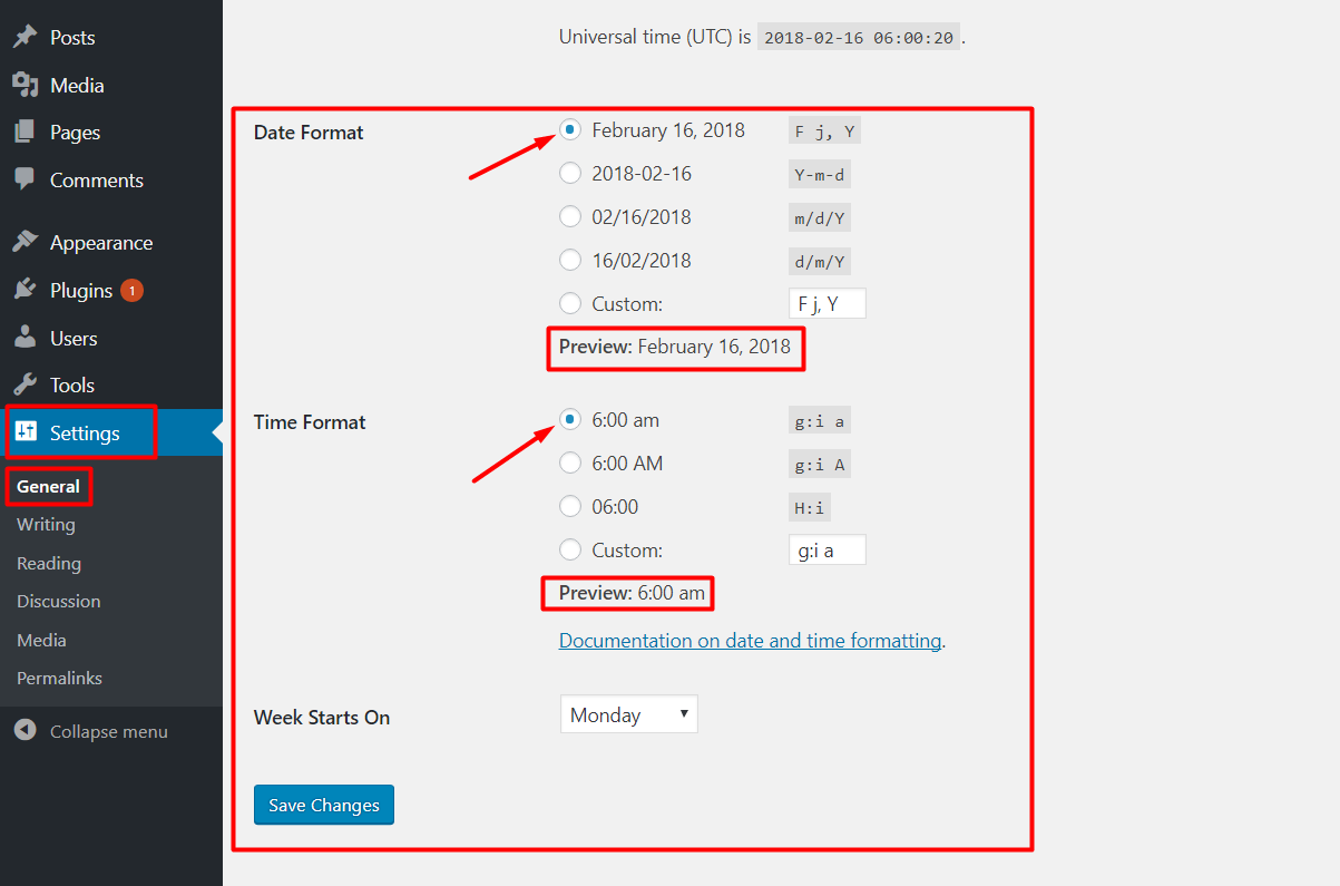 date-time-format-wordpress