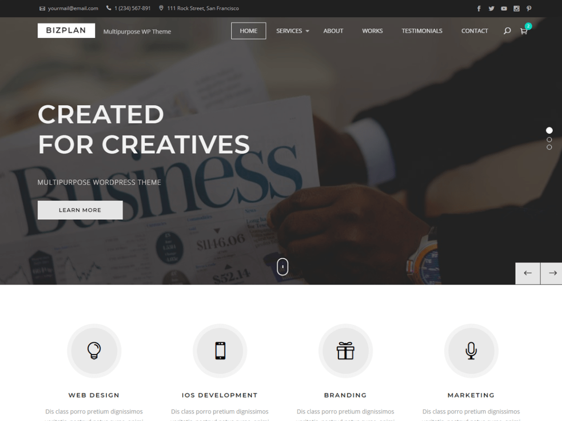 corporate WordPress themes 