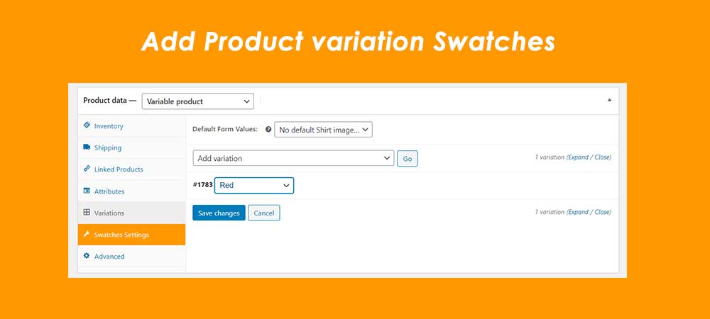 add image variation swatches in WooCommerce Product